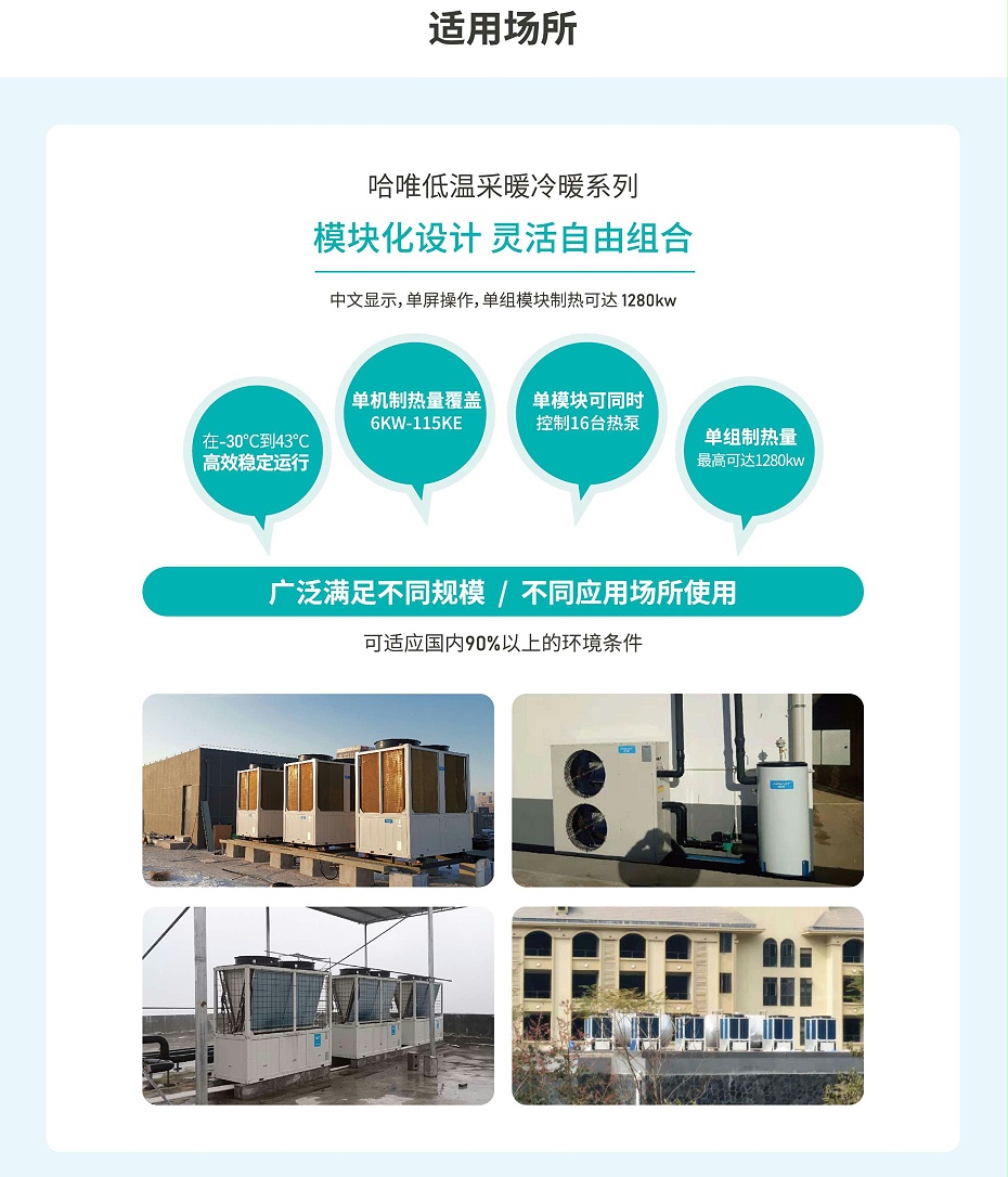 HAVVIT哈唯 低溫空氣能熱泵適用場所